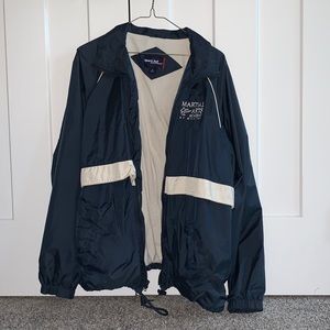 Vintage windbreaker in navy and white